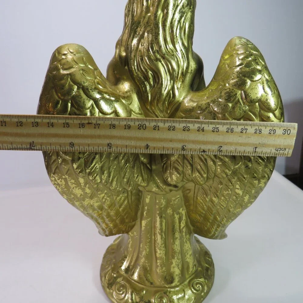 Gold Foil Ceramic Angel with candle holder 12